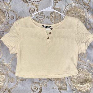 Yellow crop top